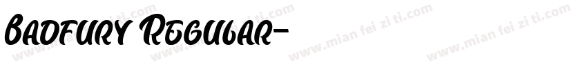 Badfury Regular字体转换